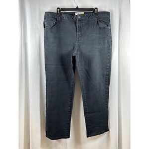 L.A. Blues Wilshire Black Straight Leg Jeans Womens Size 4 Short High Rise Denim